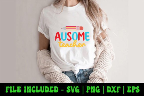 Ausome Teacher - Autism Awareness SVG