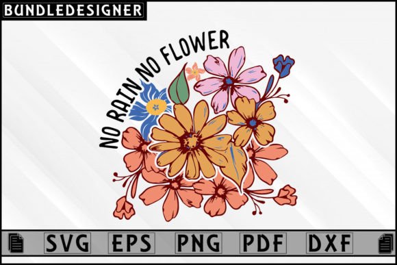 Boho Floral Flowers Quote SVG Design for Crafts and Graphics