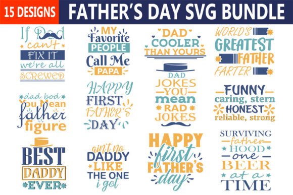 FATHER DAY Quote Svg Bundle: Graphics for Crafts & Small Business
