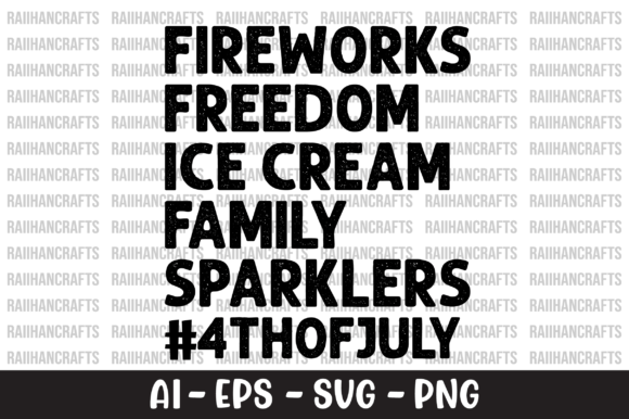 Fireworks Freedom Ice Cream Family SVG: Graphics for Crafts and Small Business