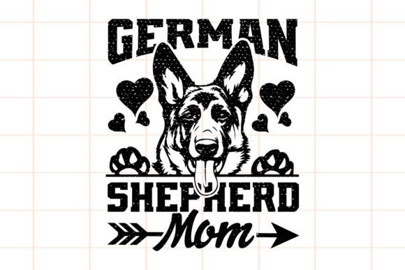 German Shepherd Mom Svg Design for Crafts and Graphics