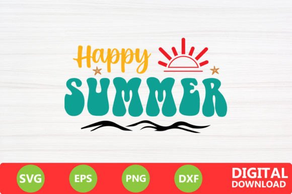 Happy Summer - Summer Retro SVG: Graphics and Crafts for Creative Brands