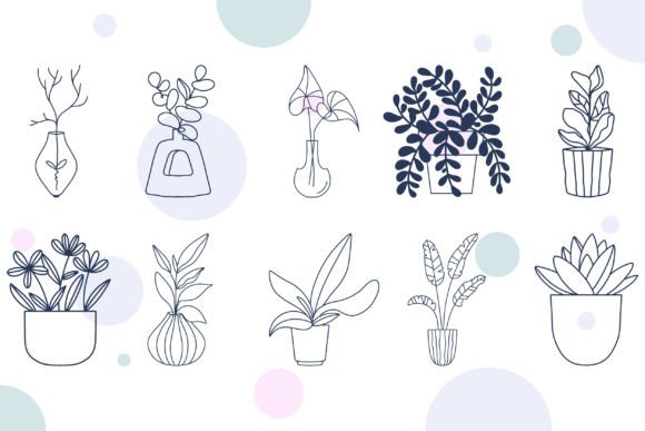 Minimalist Houseplants SVG: Graphics and Crafts for Modern Branding
