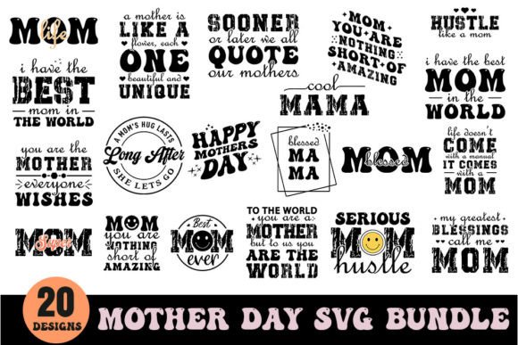 Mother Day SVG Bundle: Graphics and Crafts