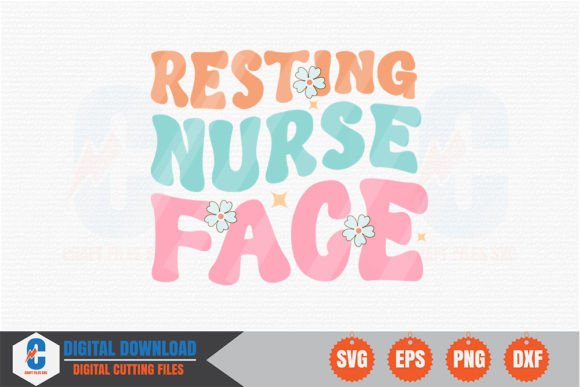 Resting Nurse Face Retro SVG Graphics