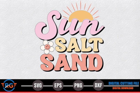 Sun Salt Sand – Retro Summer SVG: Graphics & Crafts Made Simple