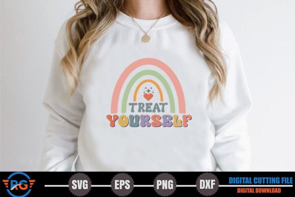 Treat Yourself – Retro Motivational SVG