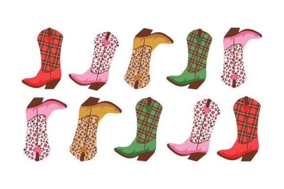 Western Cowgirl Boots SVG Sublimation Graphics